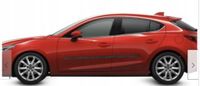 Mazda 3 HB 2014-2019 Listwy CZARNE Boczne Drzwi