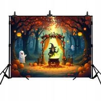 Kate tło fotograficzne Halloween 220x150 cm dynia pająk straszne studio