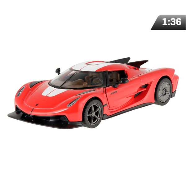 Model 1:36, Koenigsegg Jesko Absolut, czerwono-biały zdjęcie 1