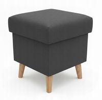 Pufa z pojemnikiem podnóżek salon 36x36x41 czarny