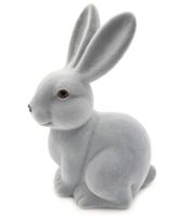 KRÓLICZEK WIELKANOCNY SZARY DEKORACJA ŚWIĄTECZNA FIGURKA 23cm