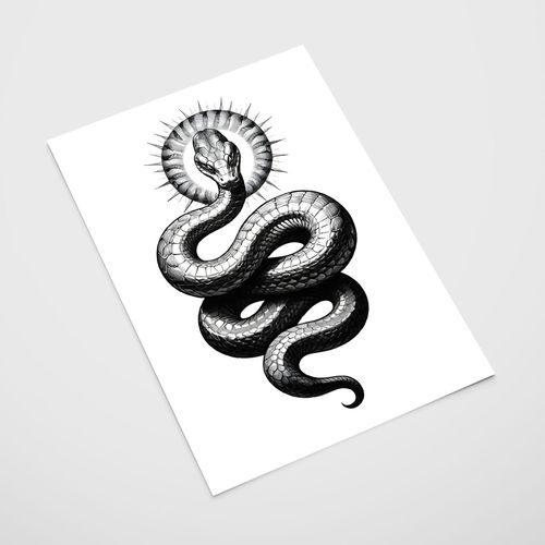 Plakat ilustracja tatuaż 30x40 cm na Arena.pl