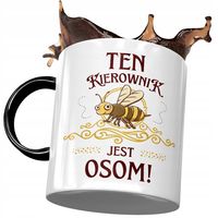 Kubek Czarny Dla Kierownika Kierownik Jest Osom Z Nadrukiem Ze Zdjęciem