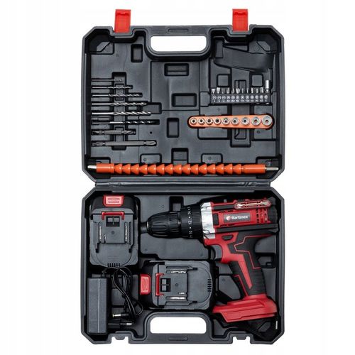 Wiertarko Wkrętarka 20V 2 akumulatory 2,0Ah Bity Wiertła Walizka na Arena.pl