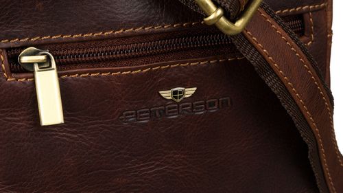 pojemna, skórzana torba męska z kieszeniami — peterson na Arena.pl