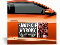 Magnes na samochód reklama magnetyczna 60x30 cm SWOJSKIE WYROBY różne wzory