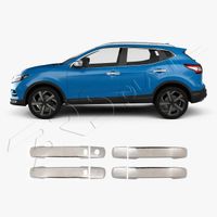 QASHQAI FACELIFT SUV 2010 > 2014 - Nakładki na klamki CHROM STAL NIERDZEWNA