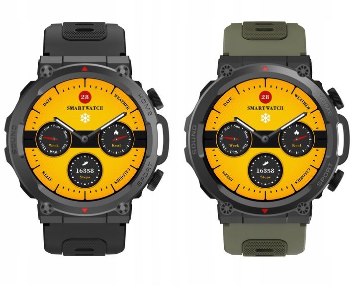 SMARTWATCH ZEGAREK MĘSKI POLSKIE MENU ROZMOWY SPORT PULS 2 PASKI AMOLED zdjęcie 13