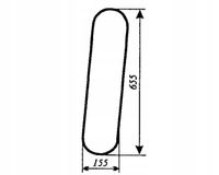 Szyba tylna boczna - bok ciągnika MF-235 kabina Luboń