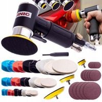 Szlifierka Polerka Pneumatyczna Gąbki Futra Filce 25mm 50mm 75mm KPL 48szt