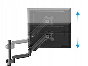 Regulowany WYSOKI Uchwyt Biurkowy do Monitora WIESZAK NA Monitor LCD 13-32" zdjęcie 8