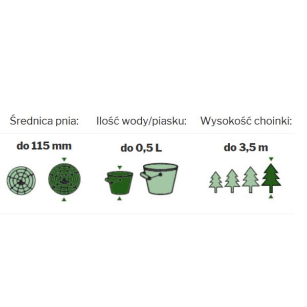 Stojak choinkowy duży Eko do 3,5m z odżywką do choinek ciętych zdjęcie 6