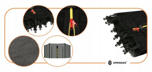 SIATKA DO TRAMPOLINY 10FT 300/305/312 cm ZEWNĘTRZNA MOCNA NA 6 SŁUPKÓW NÓG na Arena.pl