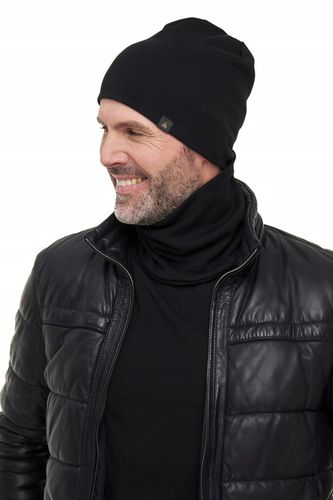 CZAPKA MĘSKA KOMIN KOMPLET bawełna ZIMOWA PREZENT na Arena.pl